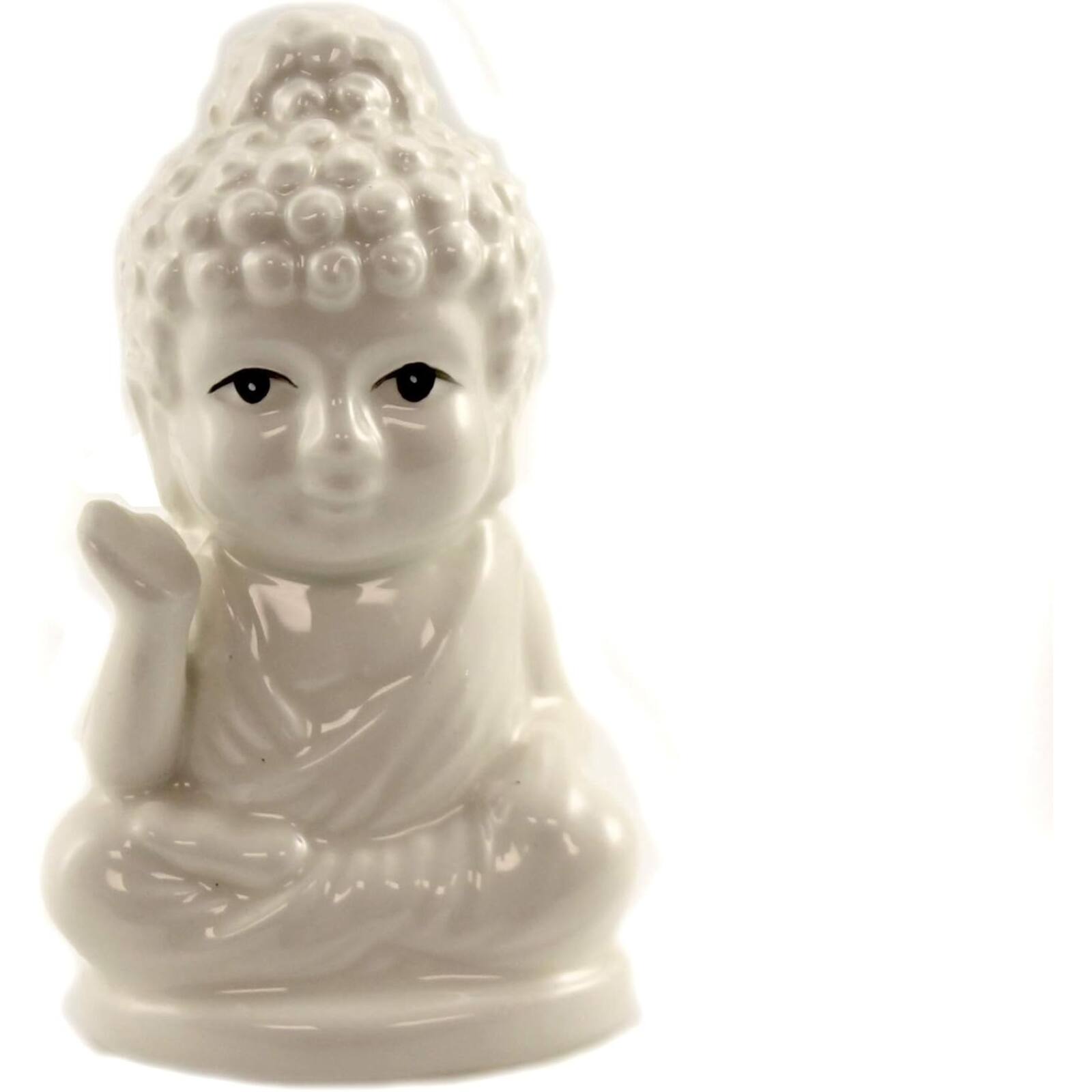 Angle. Pacific Trading - Sitting Buddha Ceramic Salt and Pepper Shaker Set - Multicolor.
