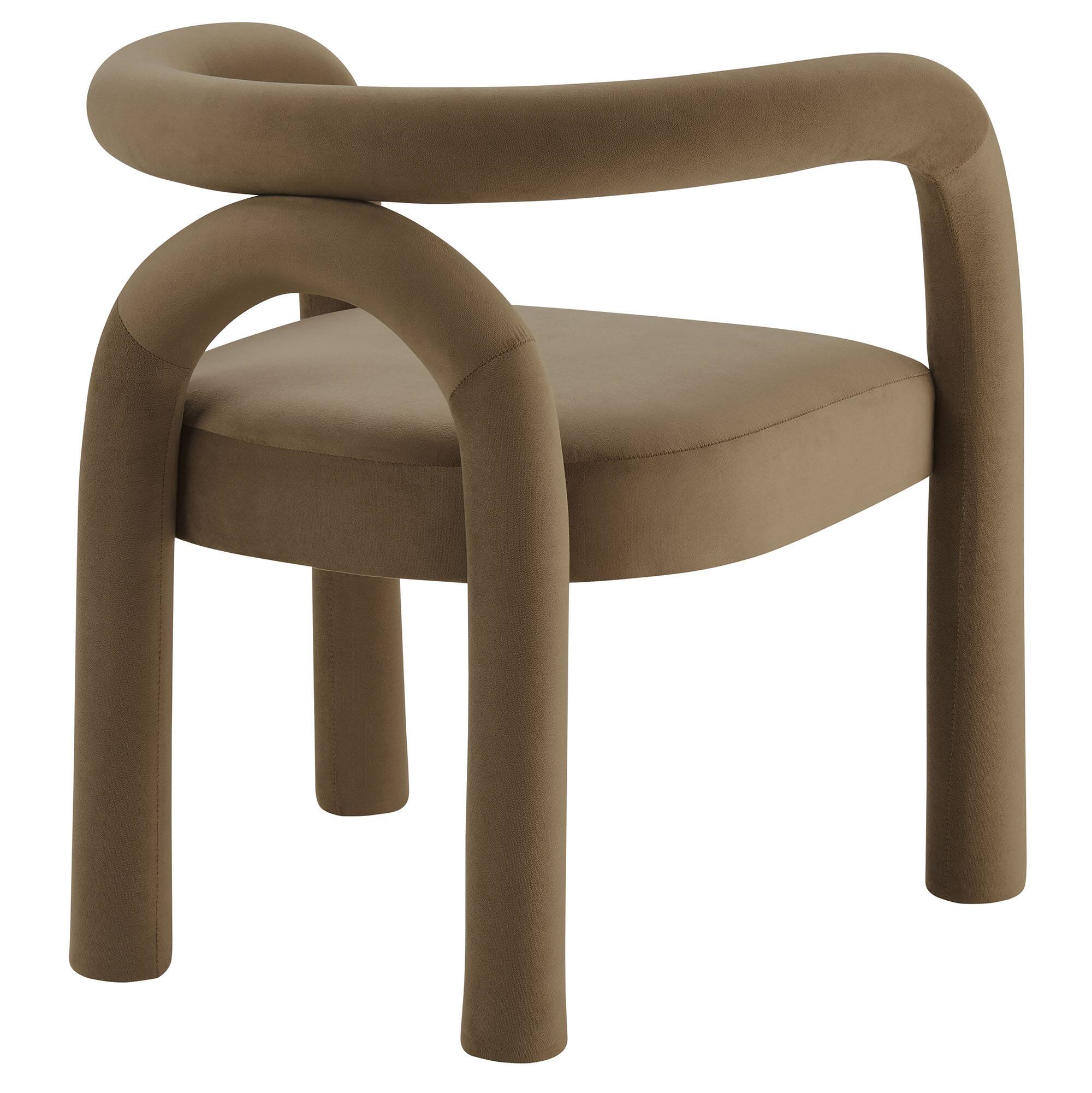 Alt View 1. Modway - Astrid Performance Velvet Dining Chair by Modway - Brown.