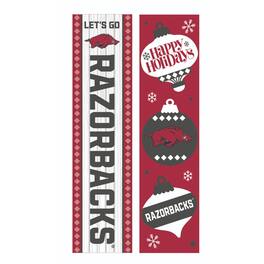 Evergreen Enterprises - Arkansas Razorbacks 47" Double Sided Christmas Leaner Fan Sign - Multicolor