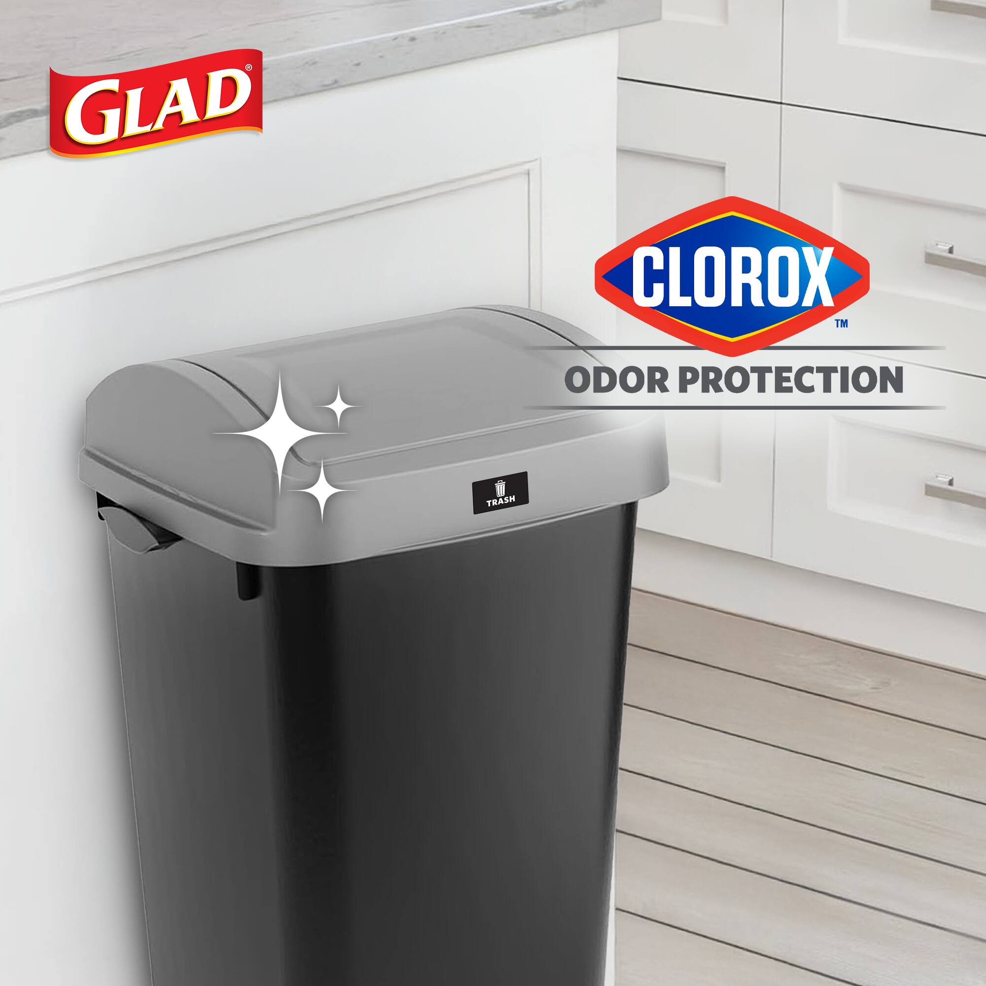 GLAD  
CLOROX™  
ODOR PROTECTION  
TRASH