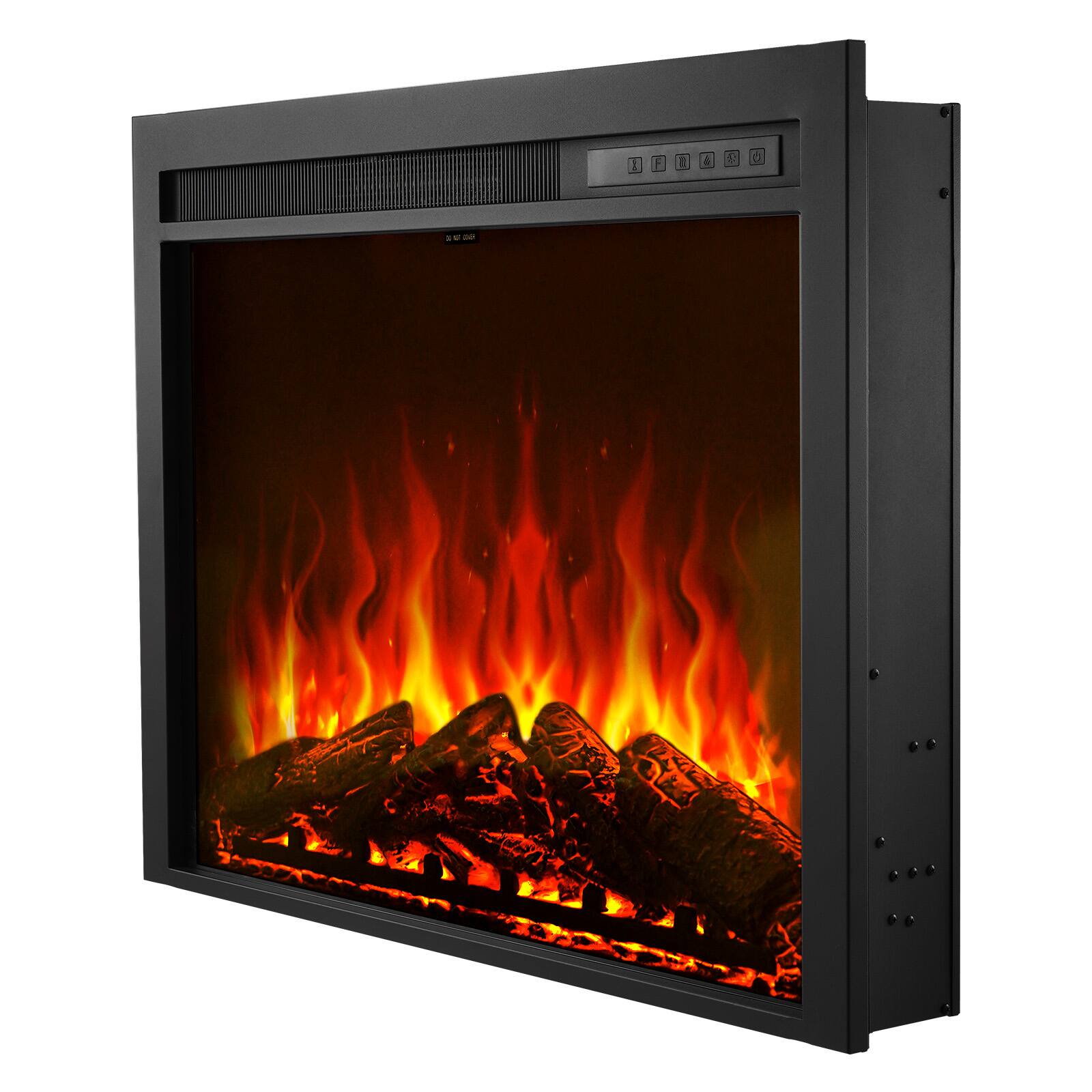 Alt View 5. VEVOR - Electric Fireplace Insert, 35 inch Recessed and Wall Mounted with Adjustable Flame Color Brightness & 8h Timer & Remote - Black.