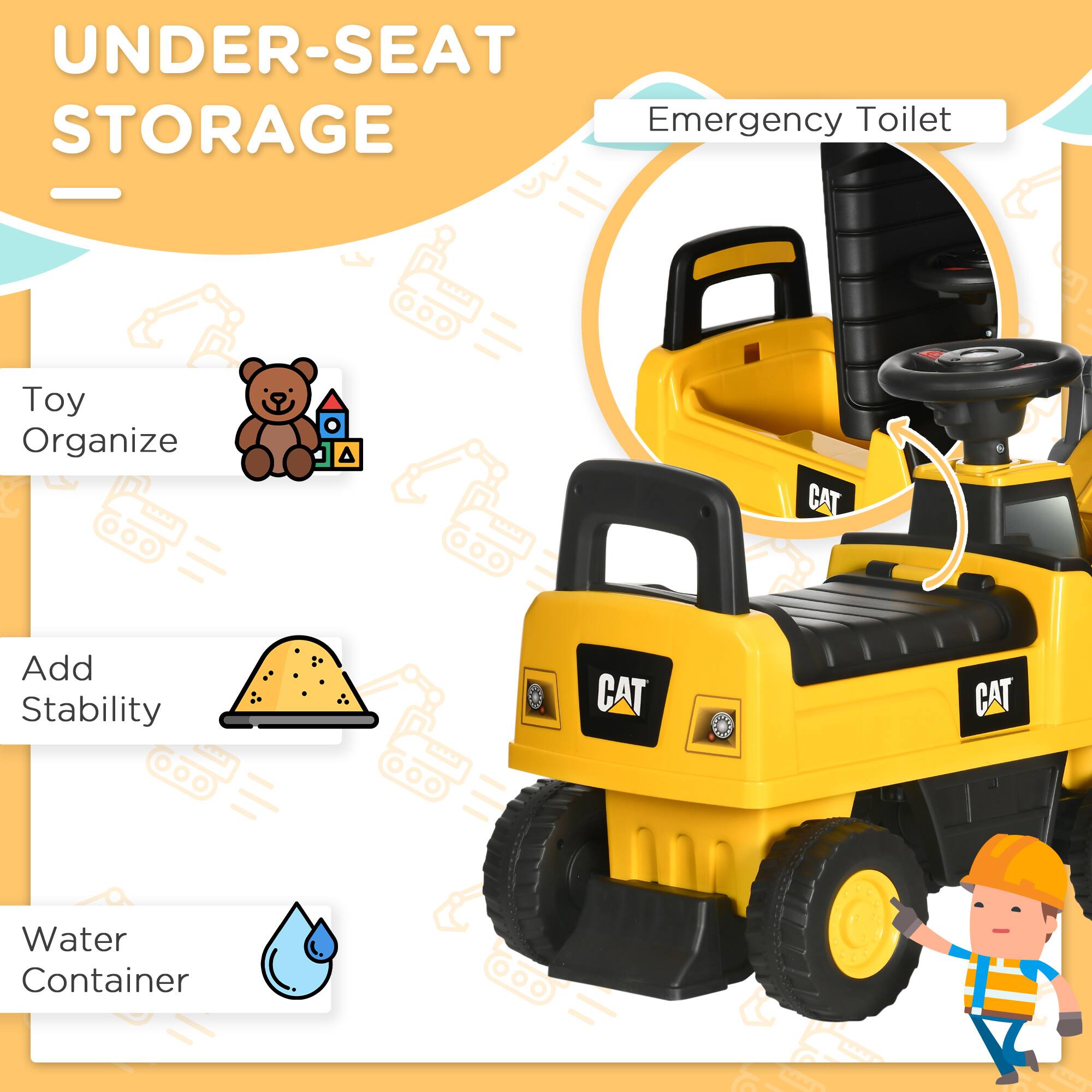 UNDER-SEAT STORAGE

- Toy Organize
- Emergency Toilet
- Add Stability
- Water Container