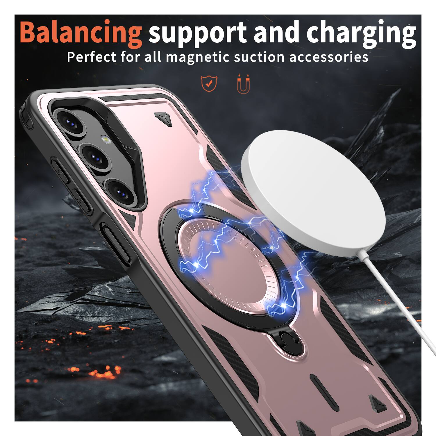Balancing support and charging  
Perfect for all magnetic suction accessories