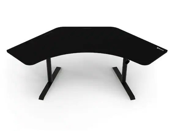Front. Arozzi - Arena Angelo Gaming Desk - Pure Black.