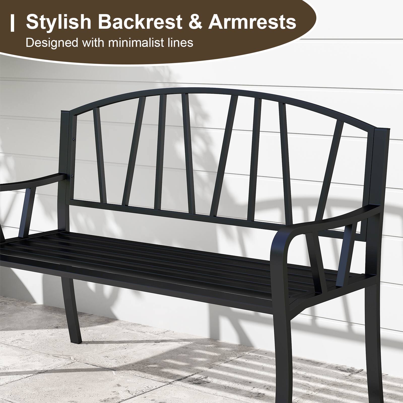 Stylish Backrest & Armrests  
Designed with minimalist lines