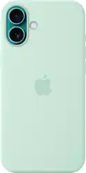 Apple - iPhone 16 Plus Silicone Case with MagSafe - Aquamarine - Front_Zoom