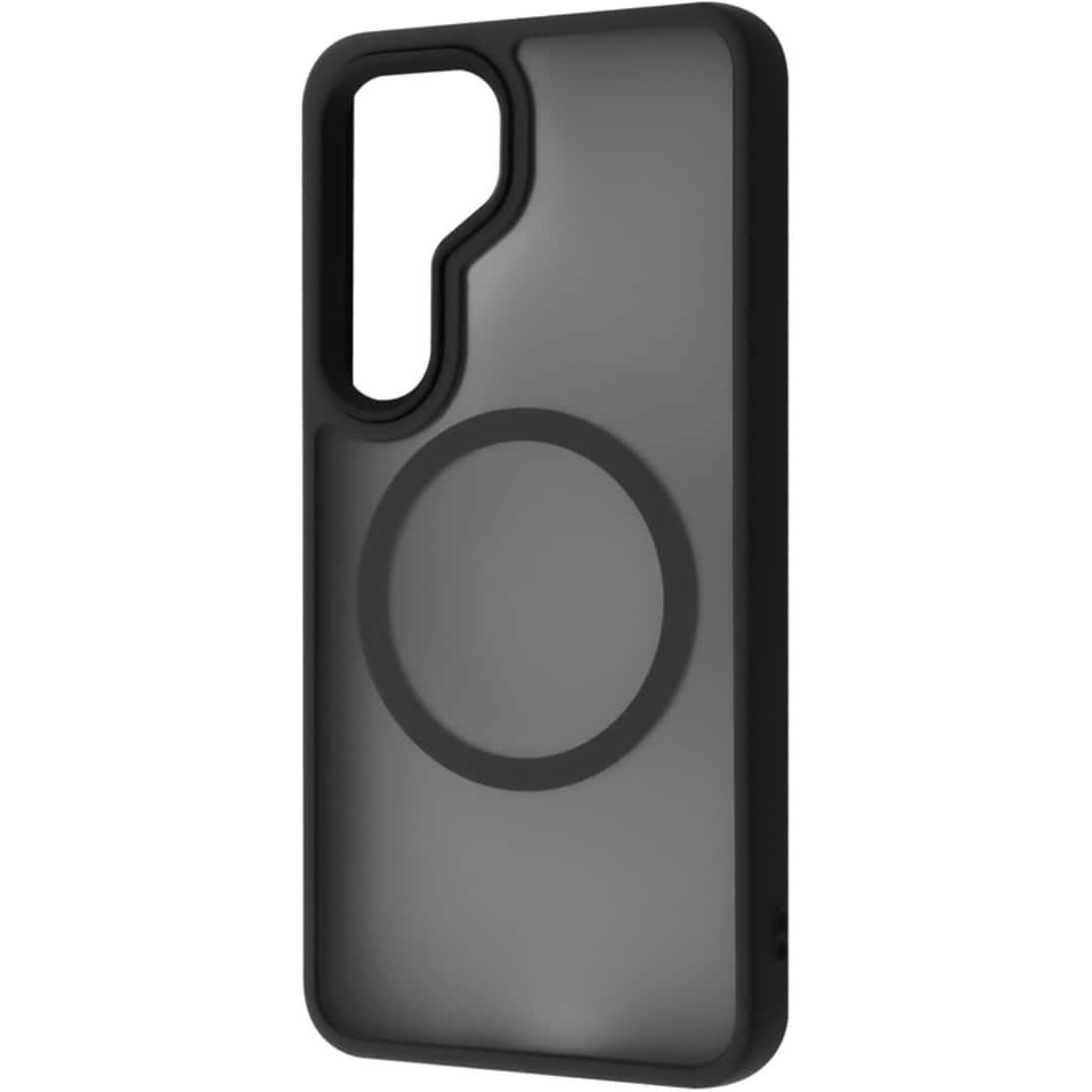 Front. Entronix - Entronix Magnetic Case for Samsung Galaxy S24 - Translucent Frosted Matte Finish - Black.