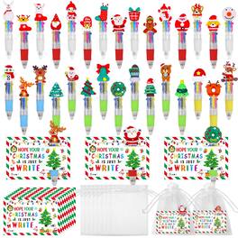 Paradigms Interiors - Cute Multicolor Pens In One 4 in 1 Fun Bulk With Gift Cards For Party Welcome To School Student Office Exchange Gifts