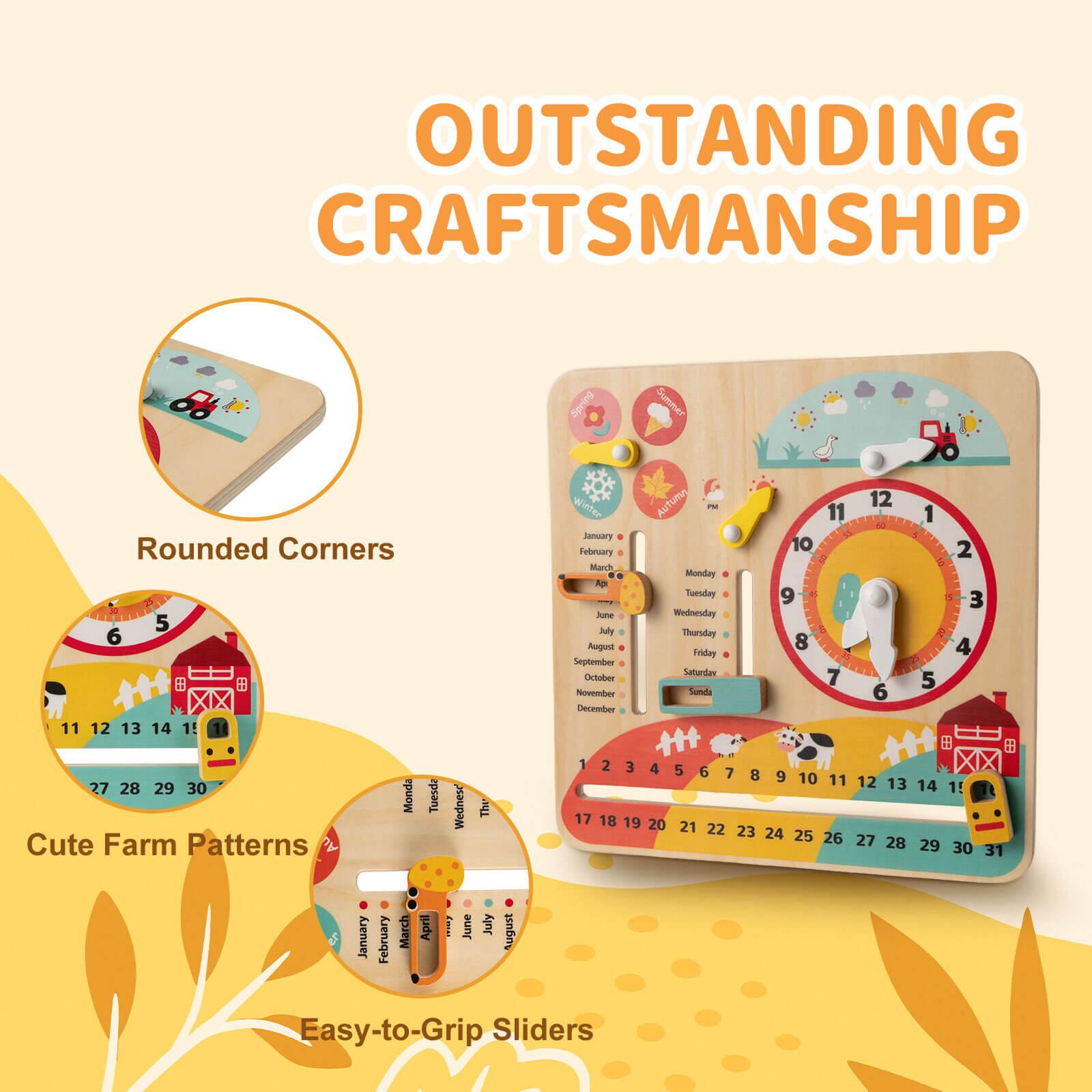 OUTSTANDING CRAFTSMANSHIP

- Rounded Corners
- Cute Farm Patterns
- Easy-to-Grip Sliders