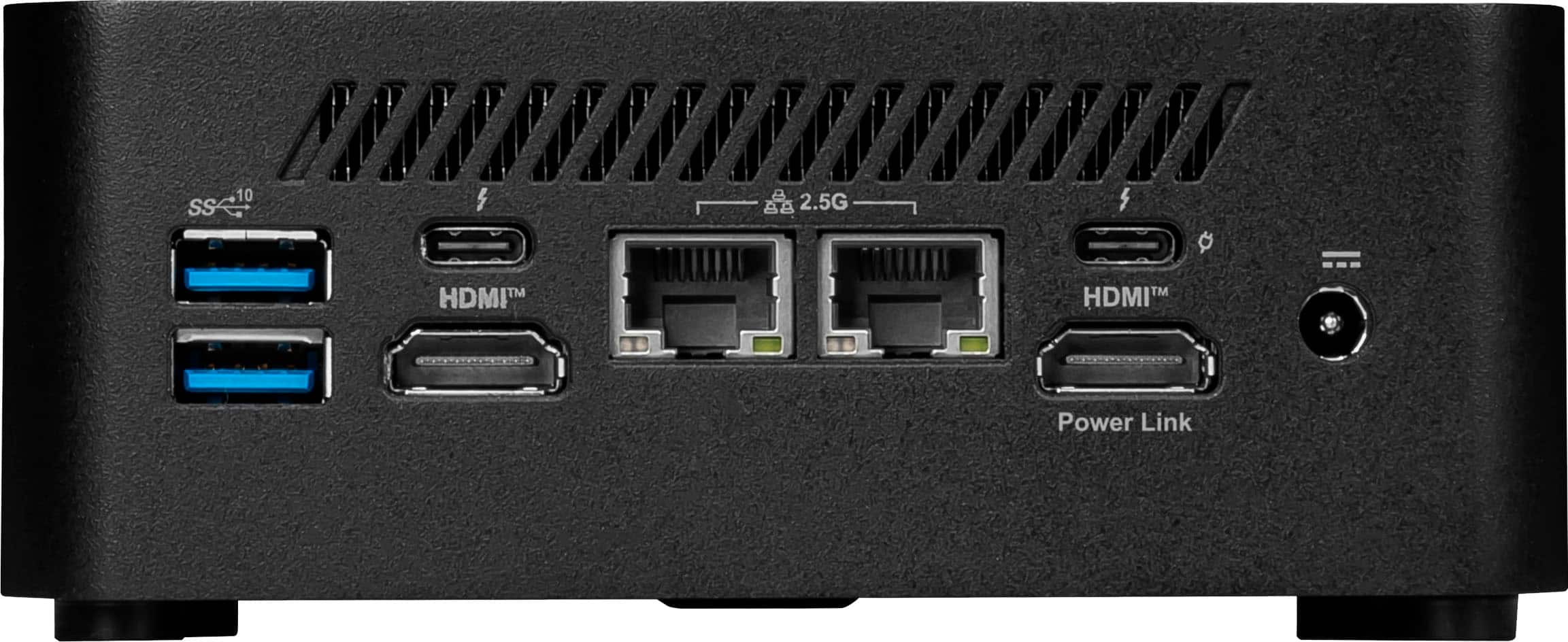 The text on the image reads: "10 SS 5 88 2.5G HDMI TM TM HDMIM Power Link." This is a description of the computer's features and capabilities. The computer has a 10 SS hard drive, which provides ample storage space. It also has a 2.5G HDMI port, which allows for high-definition video output. The computer is equipped with a power link, ensuring a stable and reliable connection.