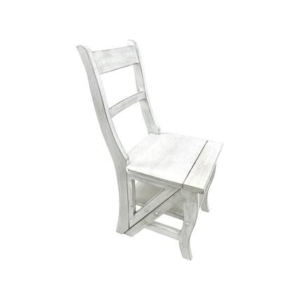 Front. Carolina Chair & Table - Folding Library Chair - Antique White - White.