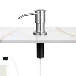VEVOR - Soap Dispenser for Kitchen Sink, Stainless Steel Built in Sink Soap Dispenser with 47" Extension Tube Kit - Silver