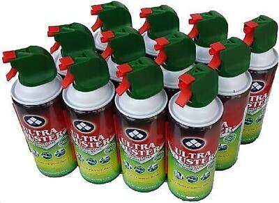 Ultra D​​us​ter - Ultra Duster Industrial Strength Compressed Air Duster Cleaner 10 oz., 12/Pack (UDS-10P12)