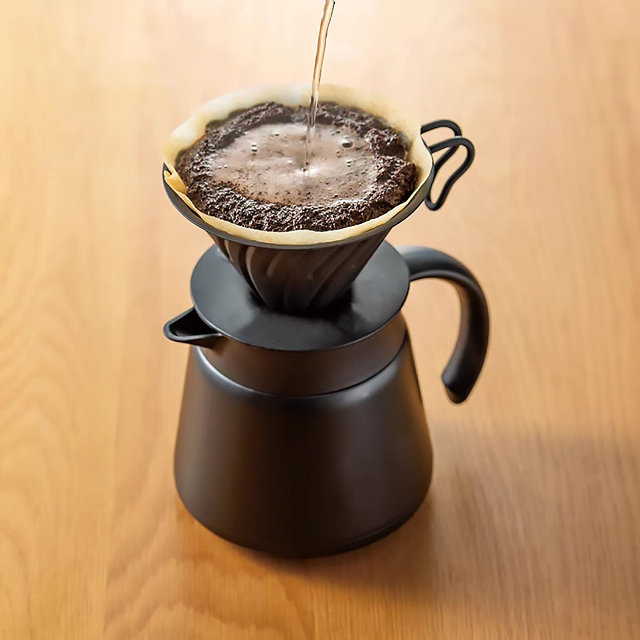 Alt View 5. Dapper Styles - Thermal Coffee Carafe Tea Pot Stainless Steel Insulation Double Wall Vacuum Insulated Water & Beverage Disp... - White.