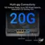 Multi-gig Connectivity: 10G Network Ready, Up to 20G Wired Capacity, Dedicated 2.5G Gaming Port.