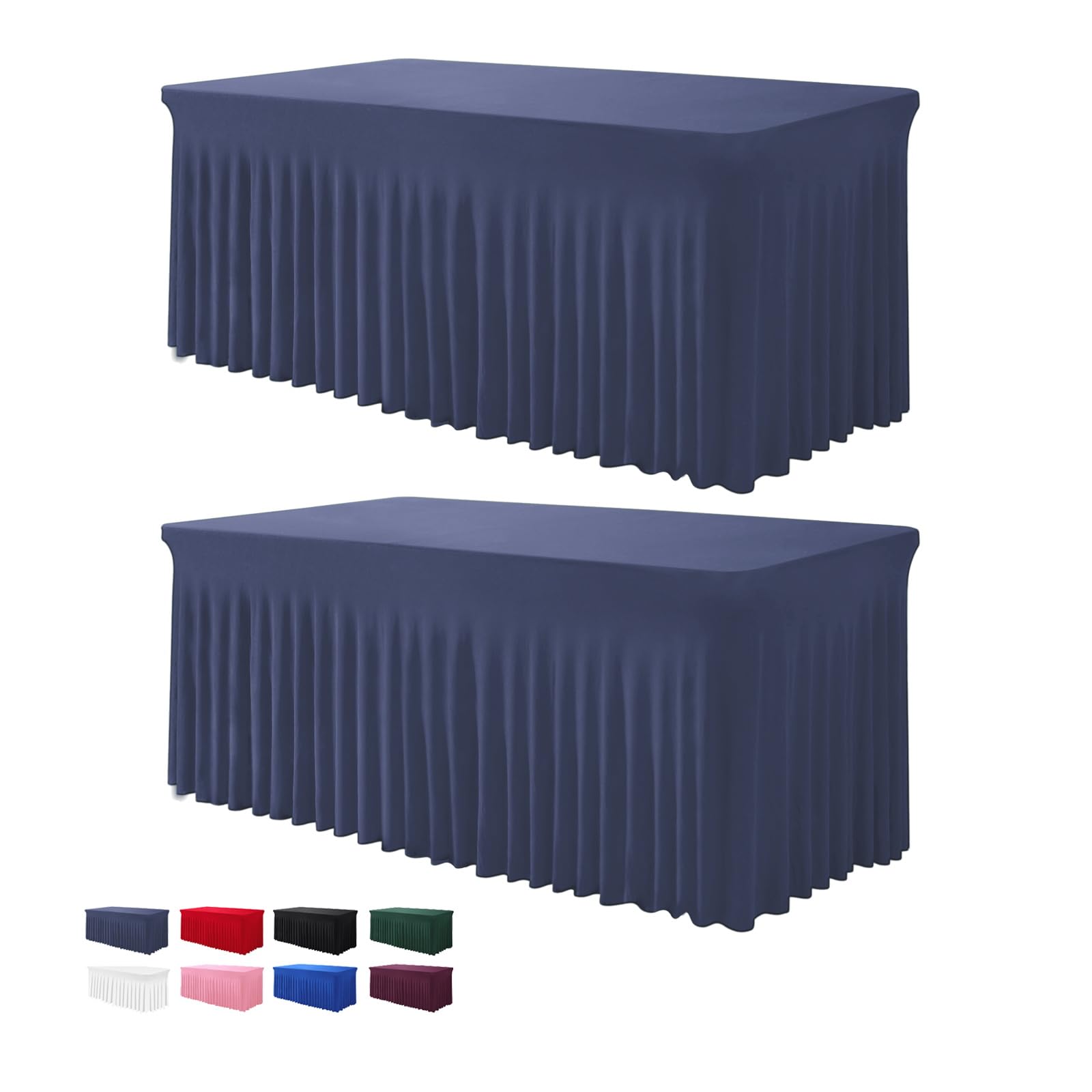 Navy Blue-72" x 30" (Rectangular) 2Pack