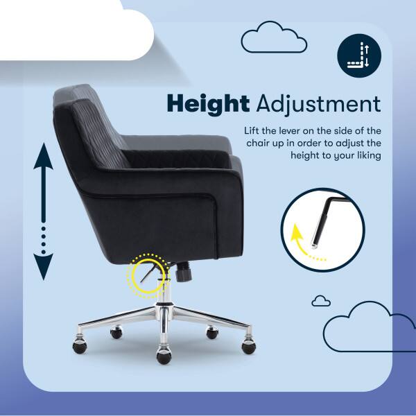 Height Adjustment  
Lift the lever on the side of the chair up in order to adjust the height to your liking