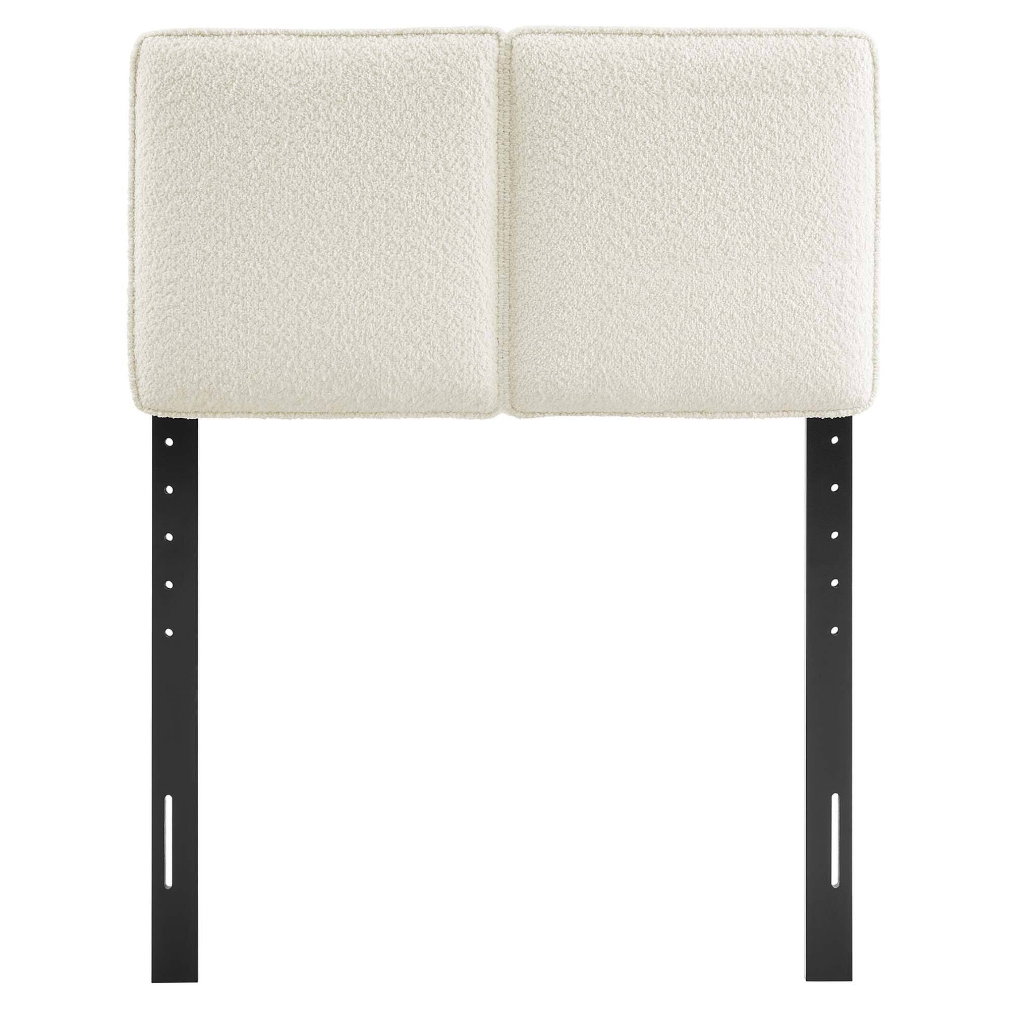 Back. Modway - Lindee Boucle Fabric Twin Headboard by Modway - Yellow.