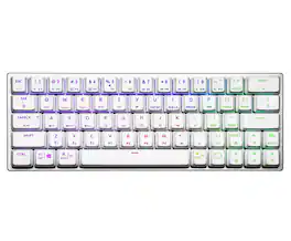 Cooler Master - SK622 Wireless Bluetooth Mechanical Low Profile Gaming Keyboard with Tactile Brown Switches (Silver/ - White