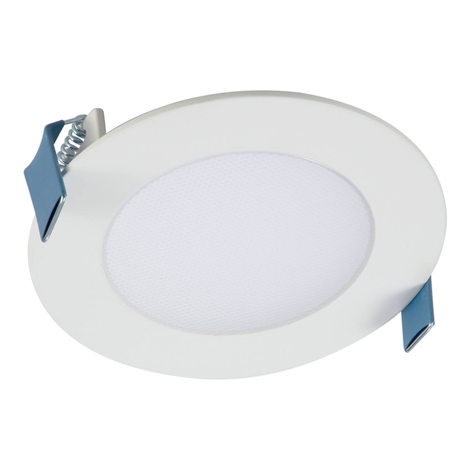 Halo - HLB4 Series Matte White 4 in. W LED Smart-Enabled Canless Recessed Downlight 12 W
