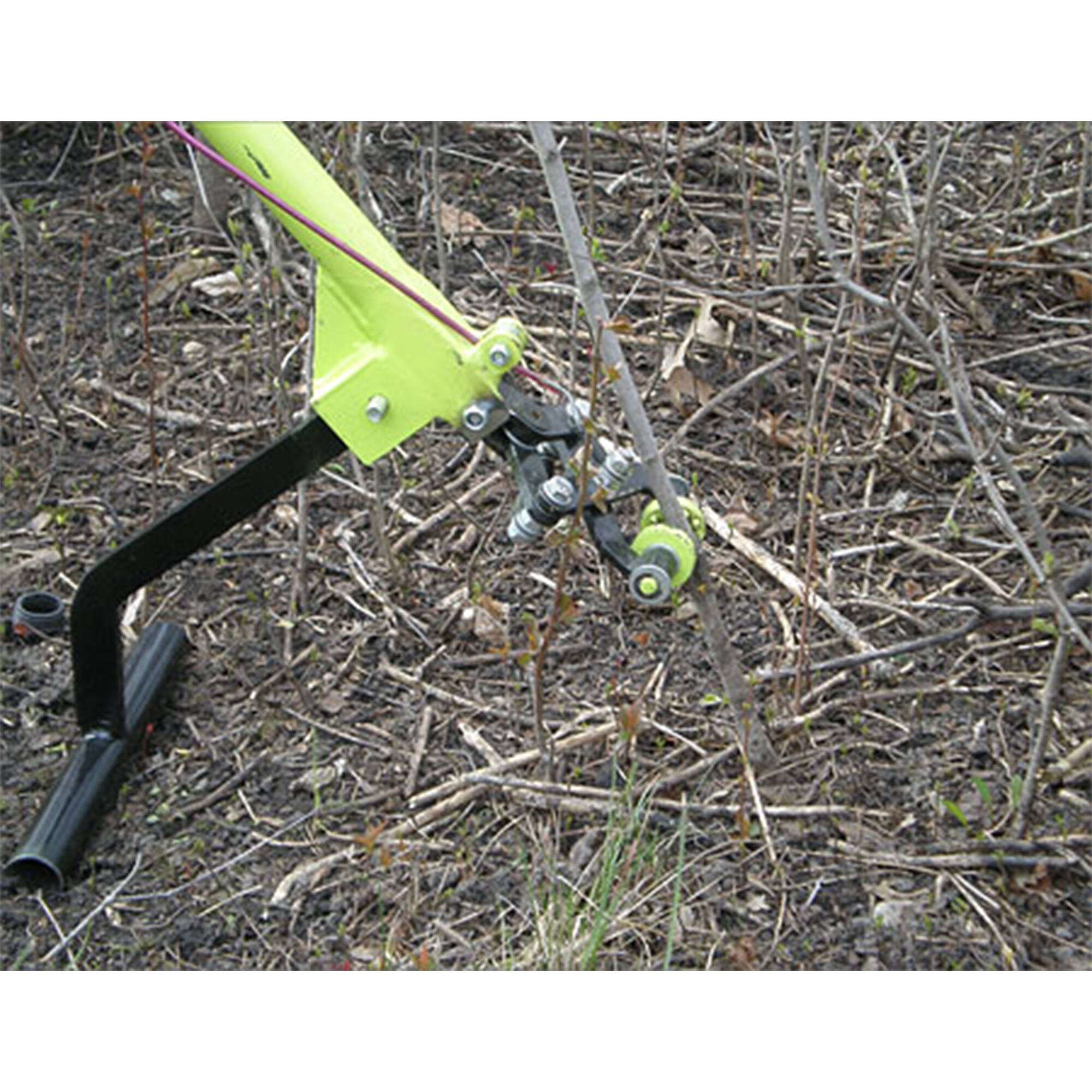 Alt View 3. Brush Grubber - Brush Grubber Heavy Duty 4 Foot Steel Handled Shallow Root Lifting Tool, Green - Green.