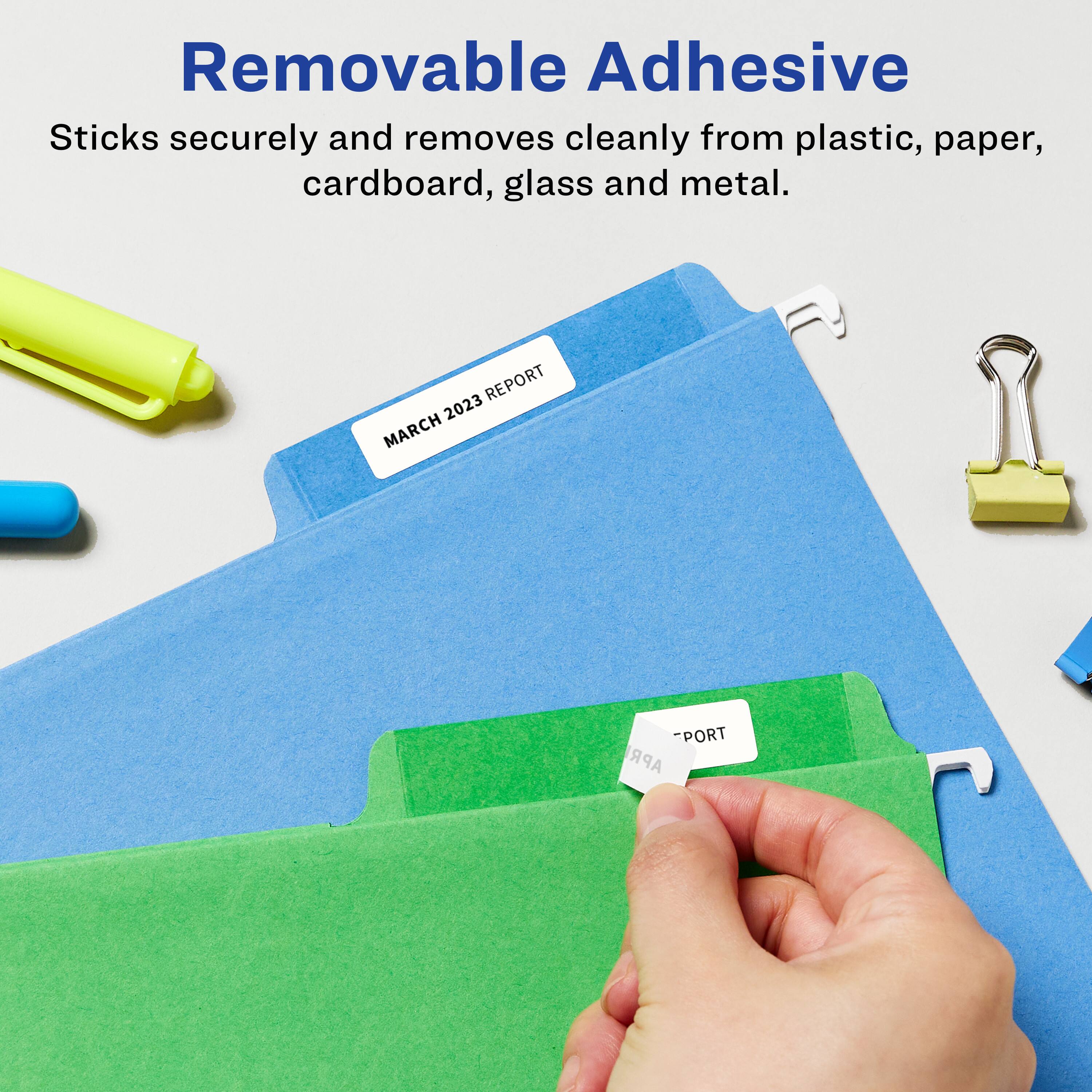 Removable Adhesive  
Sticks securely and removes cleanly from plastic, paper, cardboard, glass and metal.  

MARCH 2023 REPORT  
-PORT  
99A