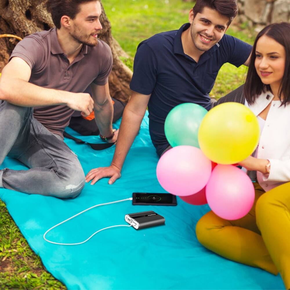 Alt View 5. Loheer - Loheer 12000mAh Portable Charger Dual USB Power Bank 3.1A Output.