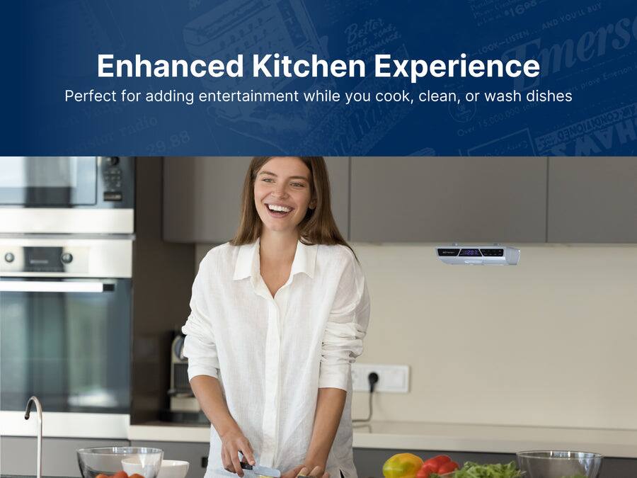 Enhanced Kitchen Experience  
Perfect for adding entertainment while you cook, clean, or wash dishes