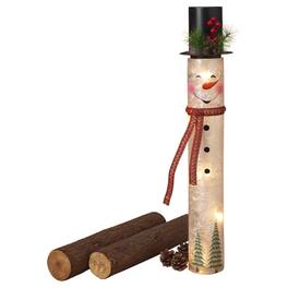 The Gerson Companies - Gerson LED Electric Lighted Frosted Figurine 28.5 in. (Case of 4) - Multicolored