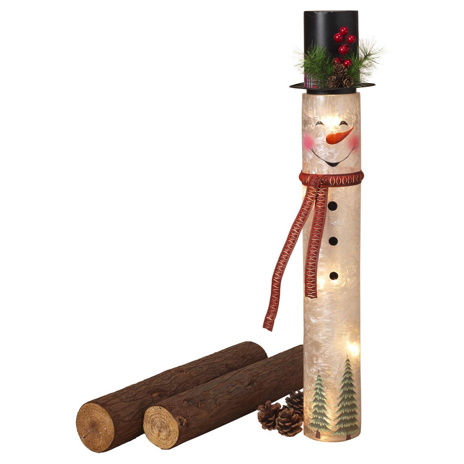 The Gerson Companies - Gerson LED Electric Lighted Frosted Figurine 28.5 in. (Case of 4) - Multicolored