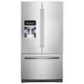 KitchenAid - 36 in. Wide 26.8 cu. ft. Standard-Depth French Door Refrigerator with Exterior Ice and Water Dispenser - Stainless Steel