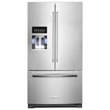 KitchenAid - 36 in. Wide 26.8 cu. ft. Standard-Depth French Door Refrigerator with Exterior Ice and Water Dispenser - Stainless Steel