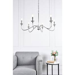 Living District - Rohan 6 lights chandelier - Polished Nickel