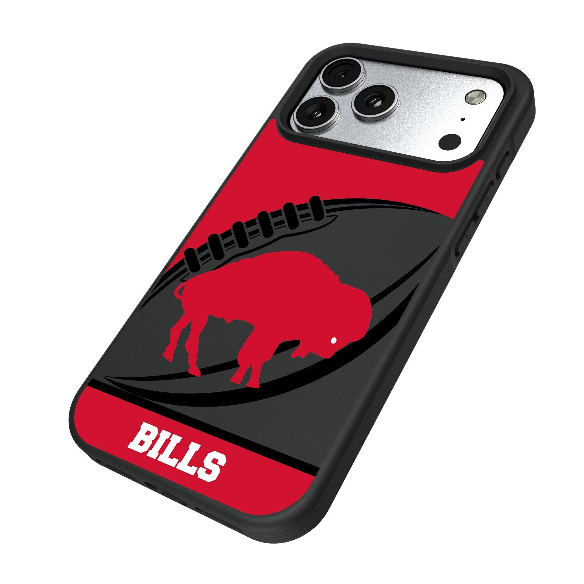 Alt View 1. Keyscaper - Buffalo Bills Bump Case with 8.2ft Drop Protection - 15 Plus - Multicolor.