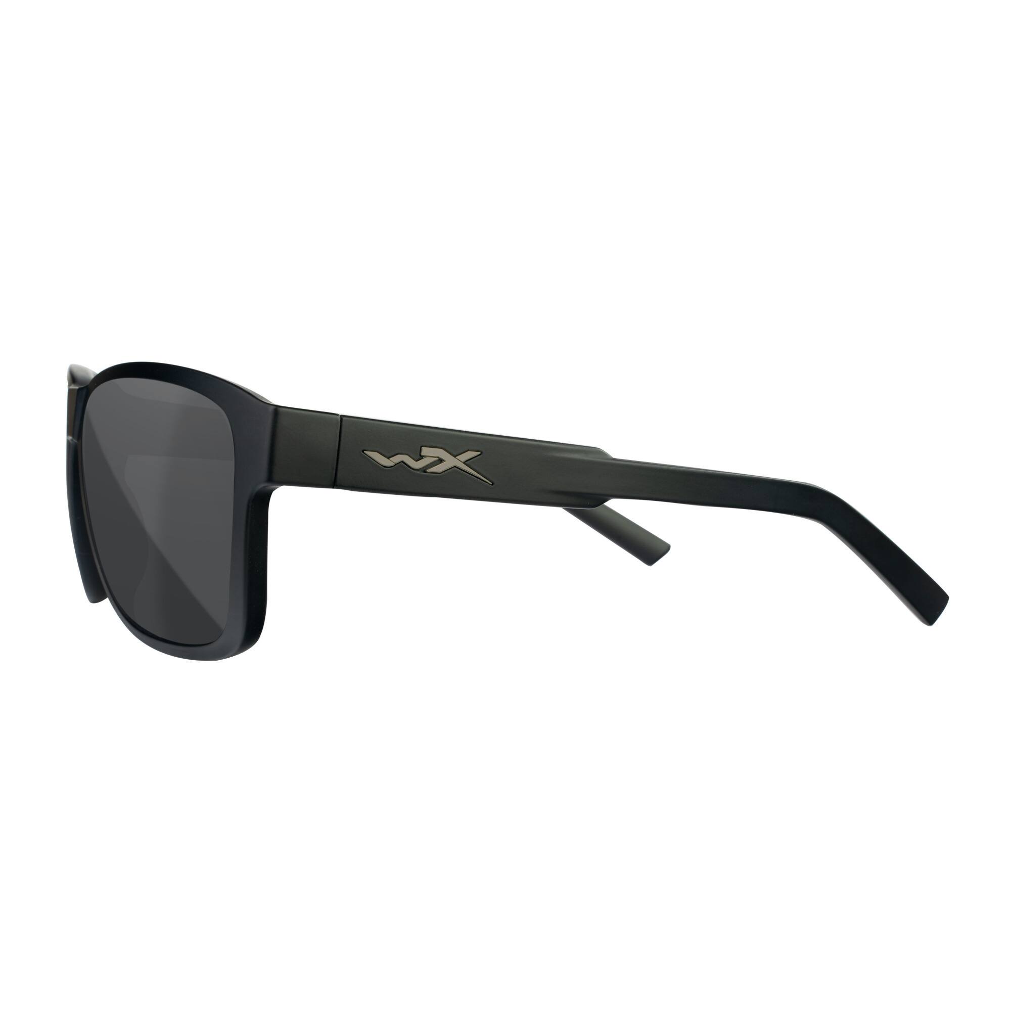 Left. Wiley X - Wiley-X WX Trek Sunglasses (Captivate Polarized Gray Lens, Matte Black Frame) - Gray.