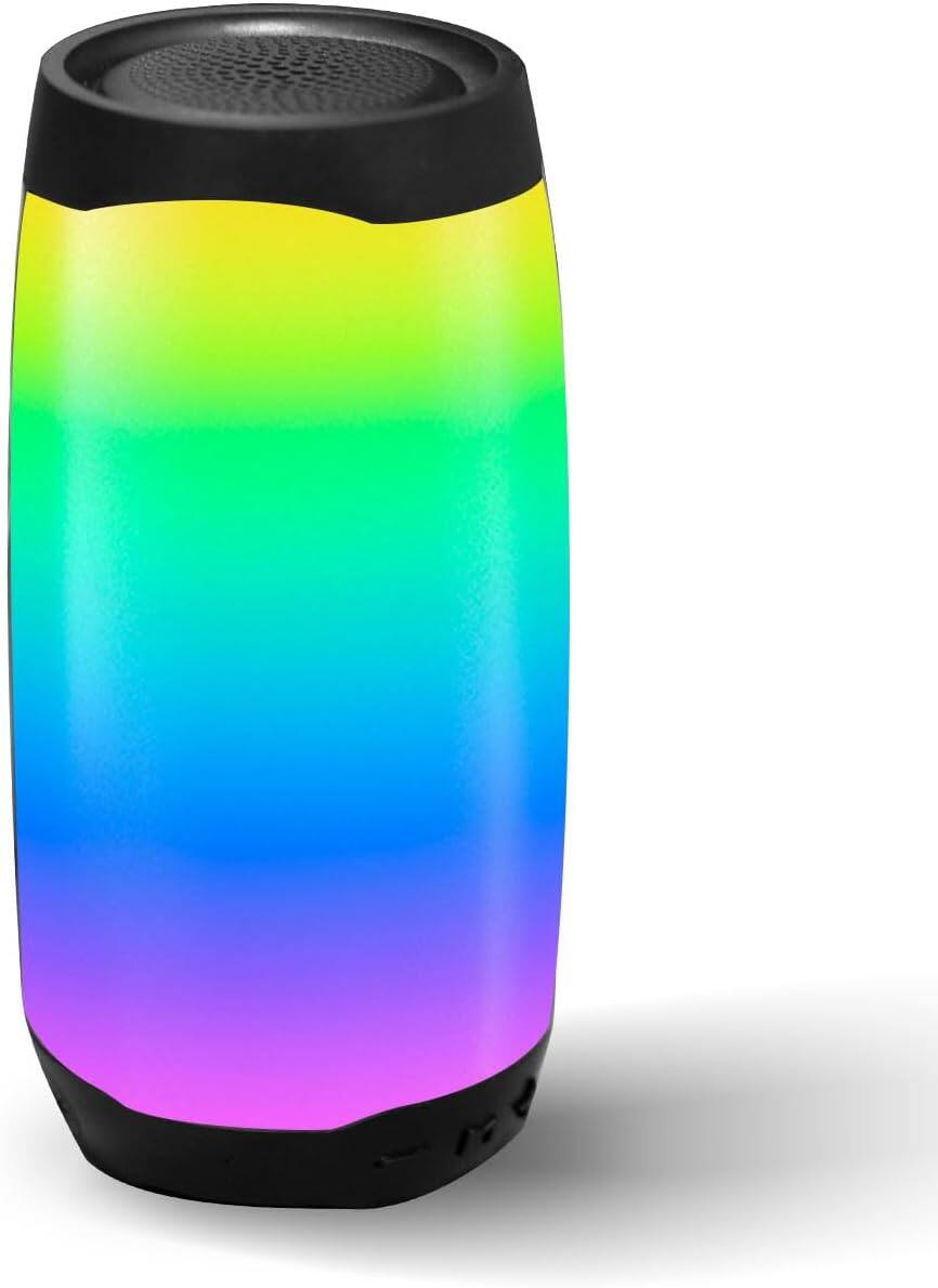 Front. Stamp n Camp - Portable Bluetooth Speaker with LED Color Changing Lights TWS Function TF Card/USB/AUX Support HD Stereo Sound Bass... - default.