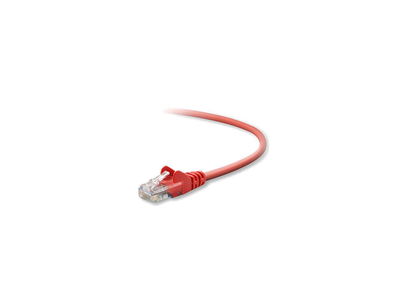 Alt View 1. Belkin - Belkin A3L791-35-RED-S 35 ft. Cat 5E Red Snagless Molded Patch Cable.
