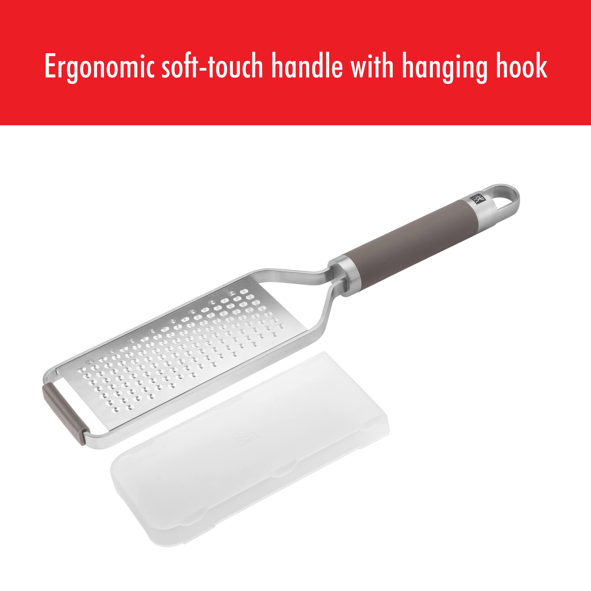 Ergonomic soft-touch handle with hanging hook