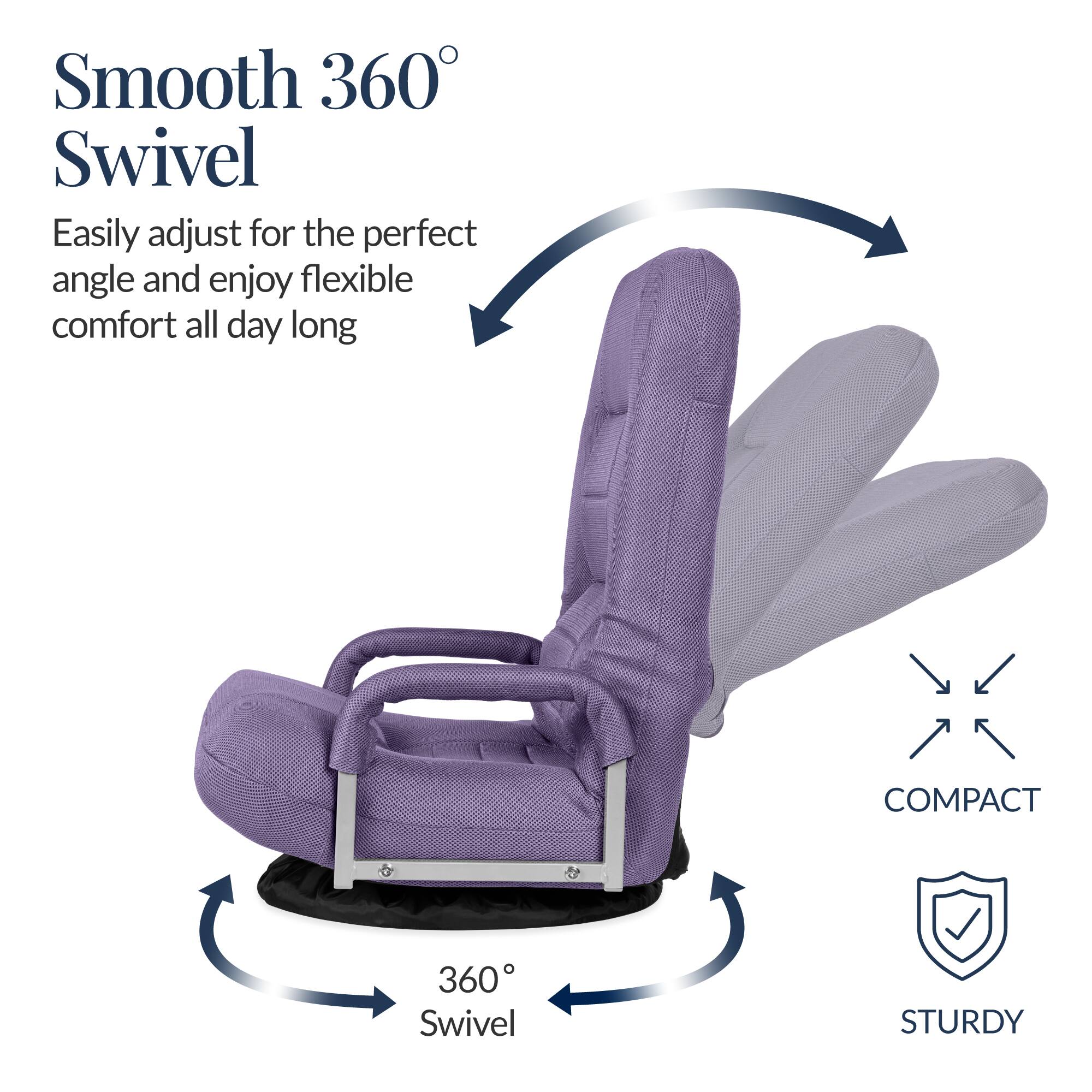 Smooth 360° Swivel  
Easily adjust for the perfect angle and enjoy flexible comfort all day long  

COMPACT  
STURDY  

360° Swivel