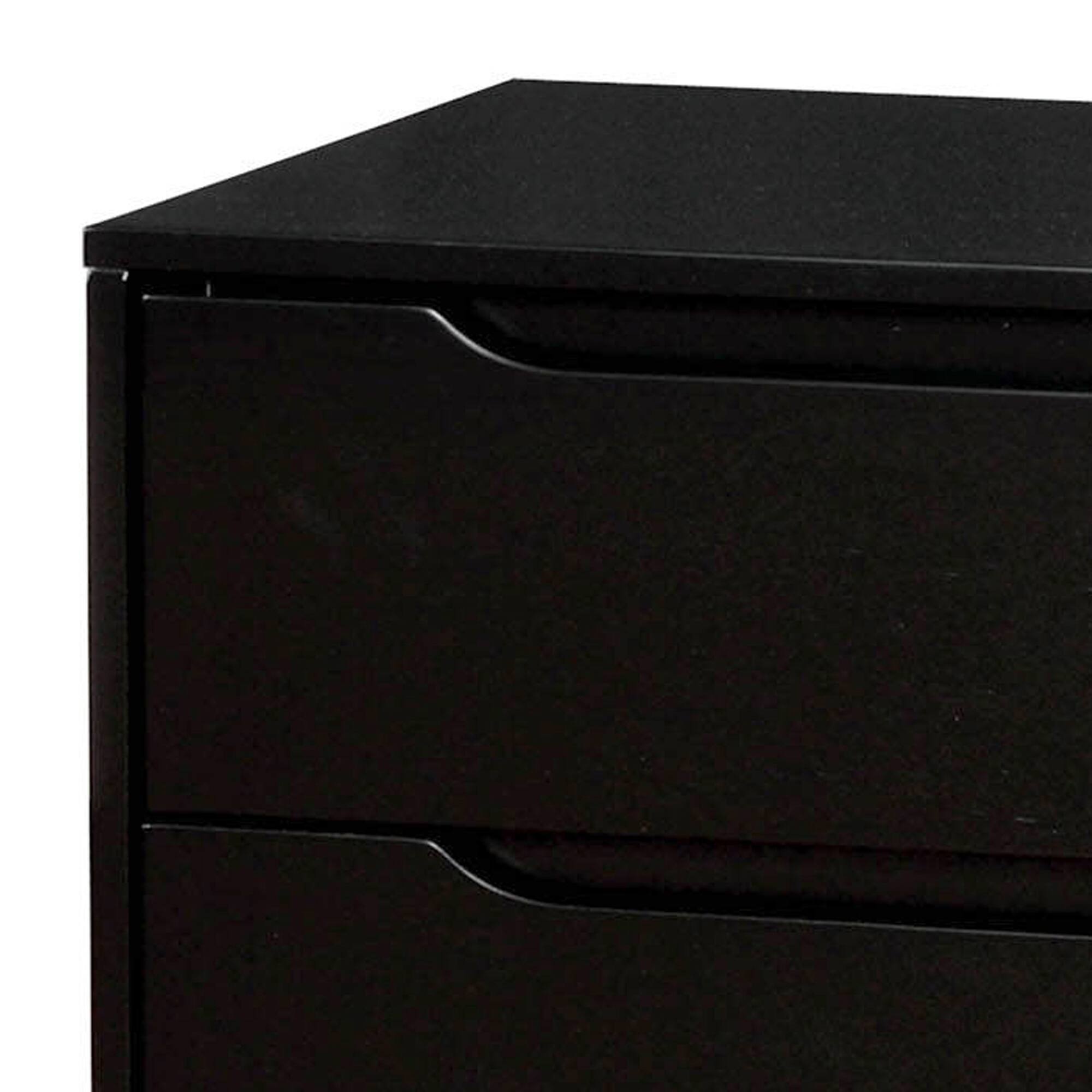 Alt View 1. Manhattan Lane - Lennart Mid Century Modern Nightstand - Black.