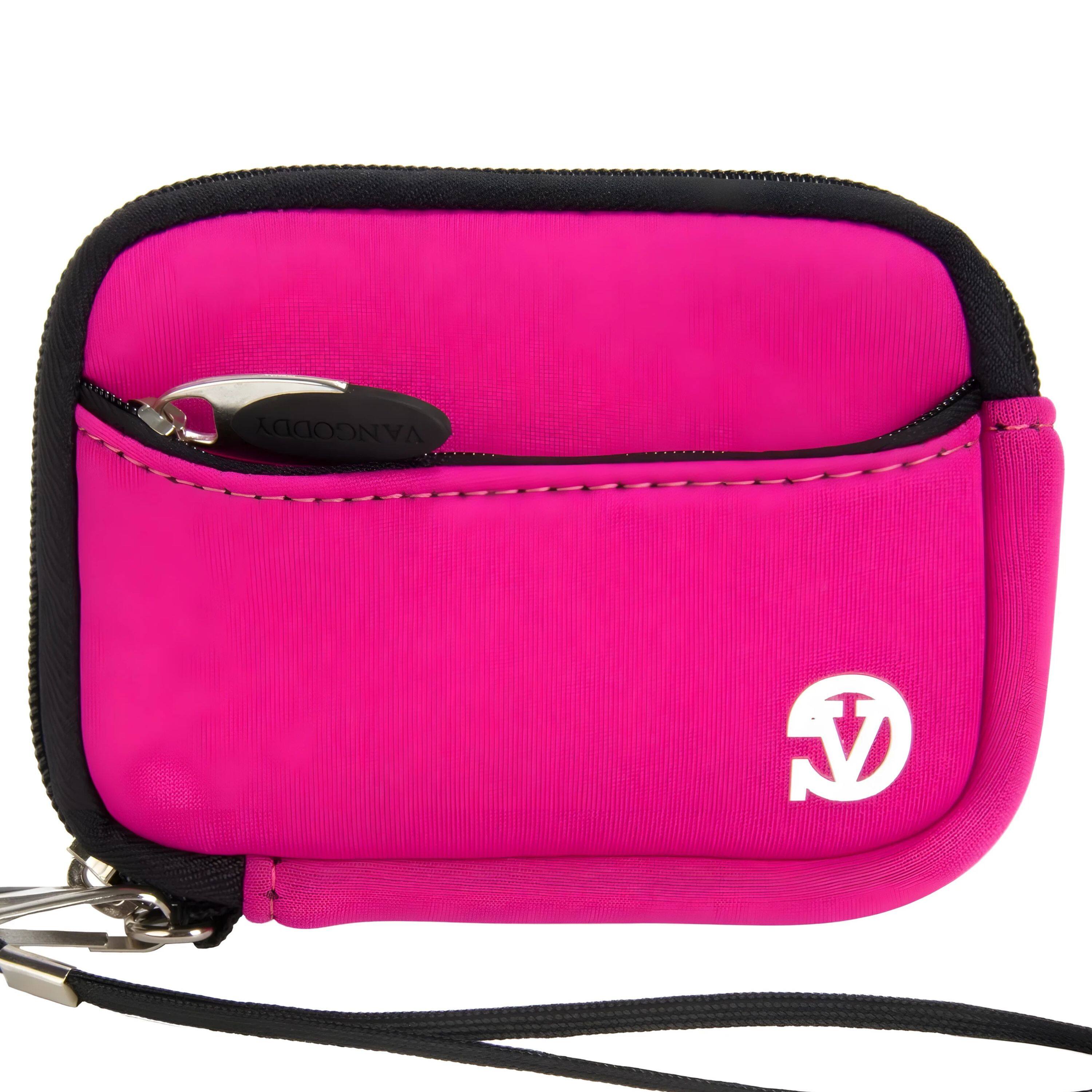 Left. Kitcheniva - Small Neoprene Camera Sleeve Pouch Case For Sony WX350 W800 W830 - Magenta.