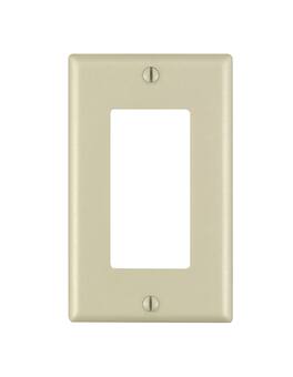 Leviton - Decora 1 gang Thermoset Plastic Decorator Wall Plate 10 pk - Ivory