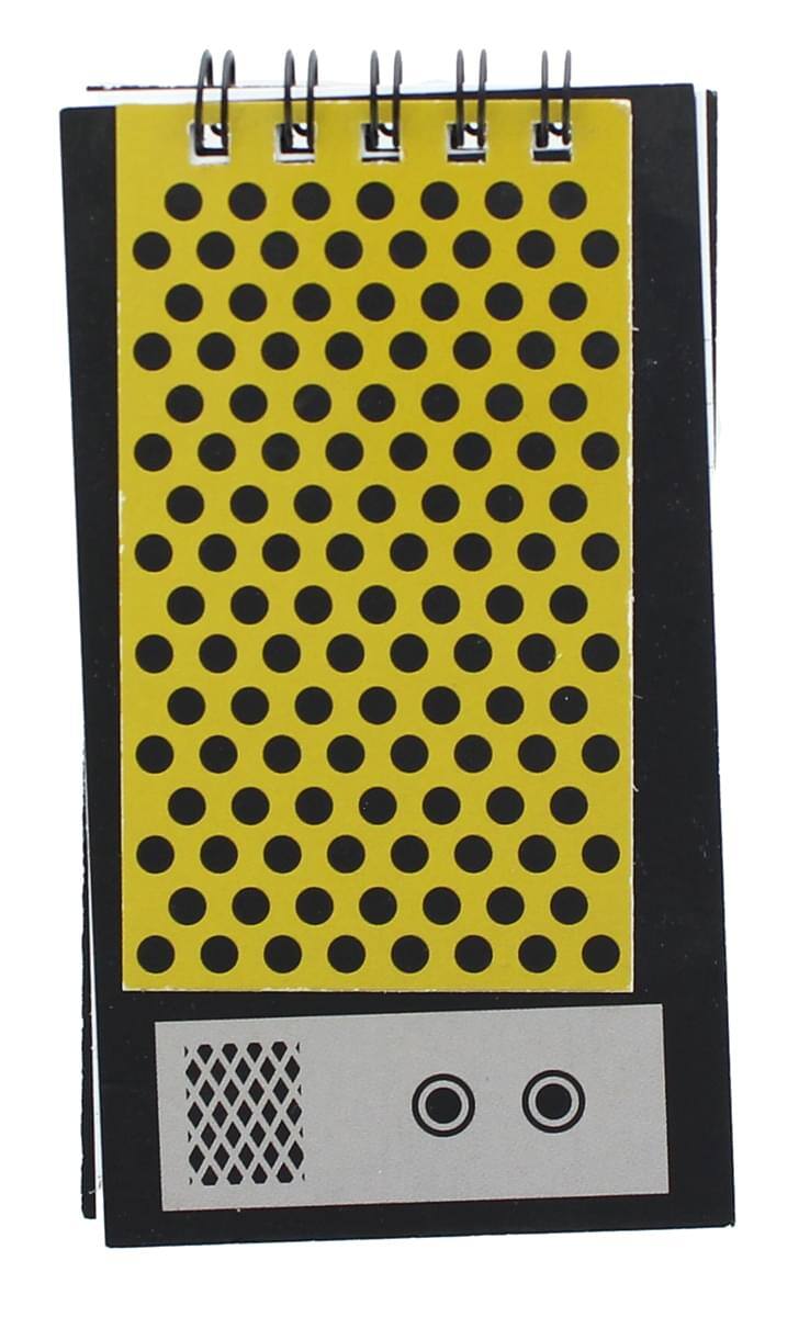 Front. Nerd Block - Star Trek Classic Communicator Paper Notepad - Black.