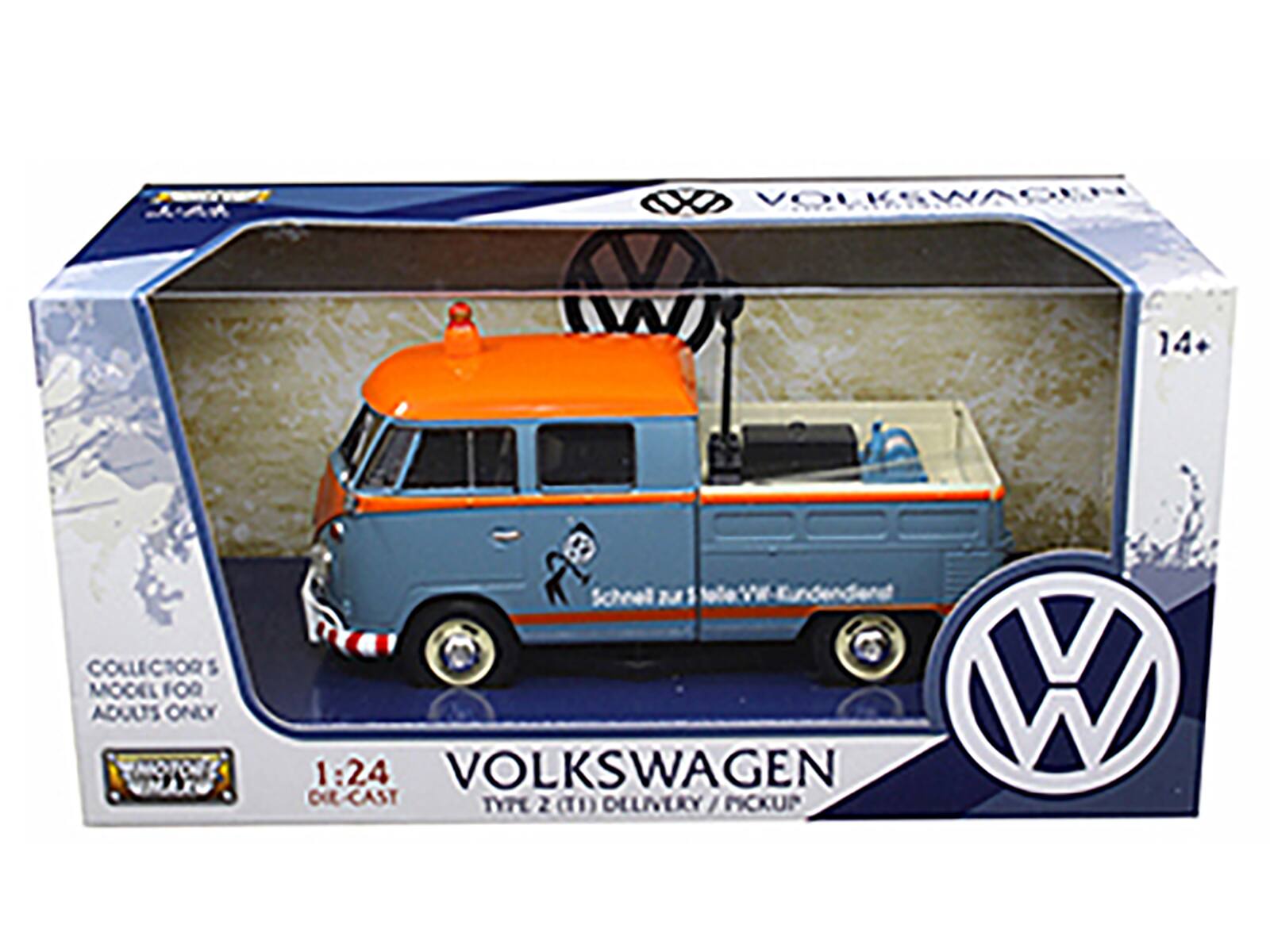 M VOLKIWASENN 14+ COLLECTORS MODEL FOR ADULTS ONLY MNUTO Schnell M 1 Kundendend V VOLKSWAGEN W 1:24 OE-CAST TYPE 2 (T1) DELIVERY , PICKUP