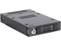 Front. Icy Dock - ICY DOCK ToughArmor MB601M2K-1B M.2 PCIe NVMe SSD Mobile Rack for External 3.5" Drive Bay.