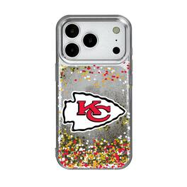 Keyscaper - NFL - Kansas City Chiefs iPhone Glitter Case with Confetti Design - 15 - Multicolor