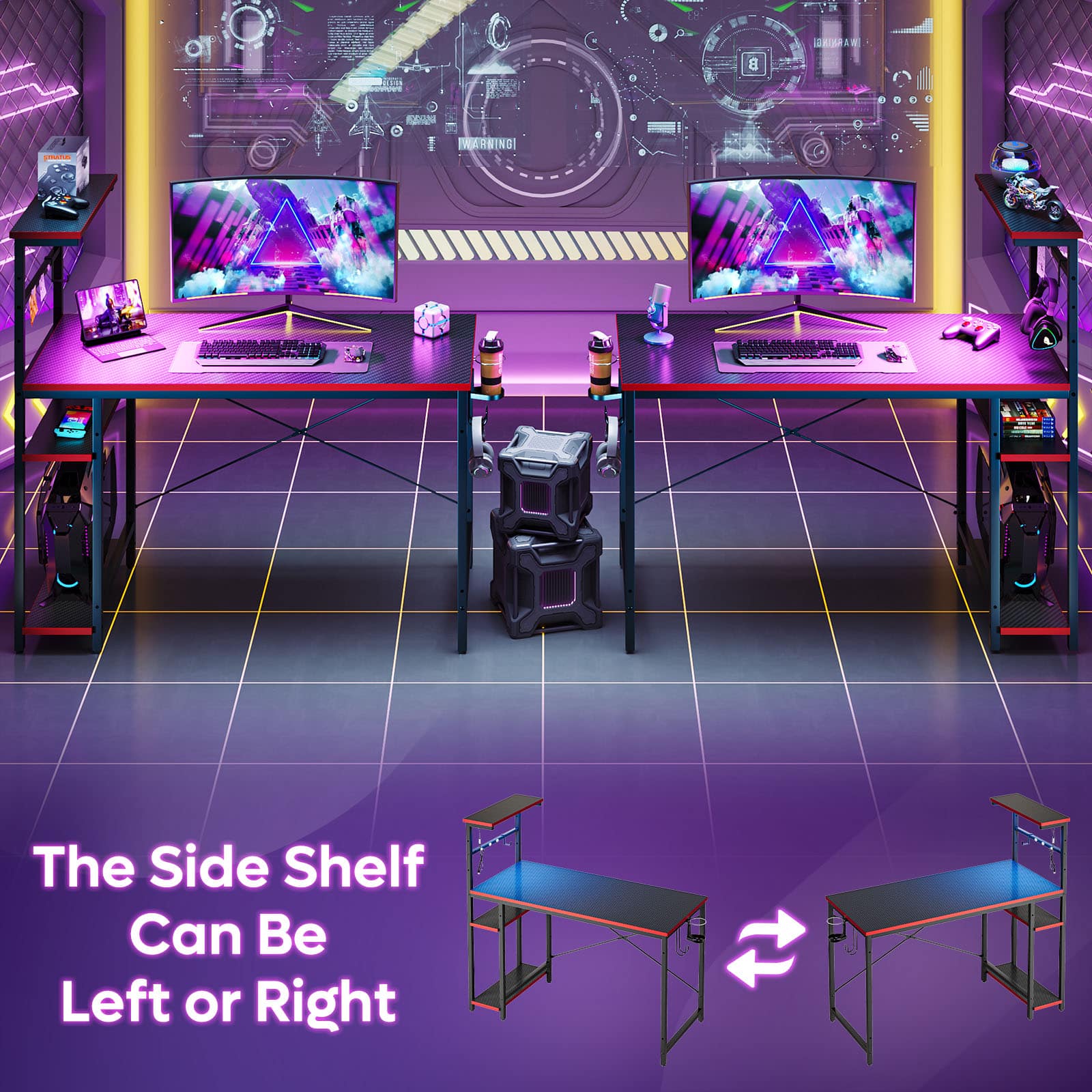 "The Side Shelf can be Left or Right."