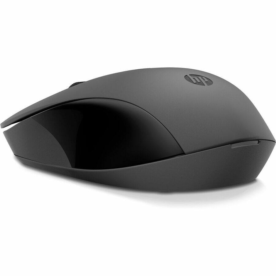 Alt View 2. HP - HP 150 Wireless Mouse (2S9L1AA) - Optical - Wireless - Radio Frequency - 2.40 GHz - Black - USB Type A - 1600 dpi - Scro - Black.