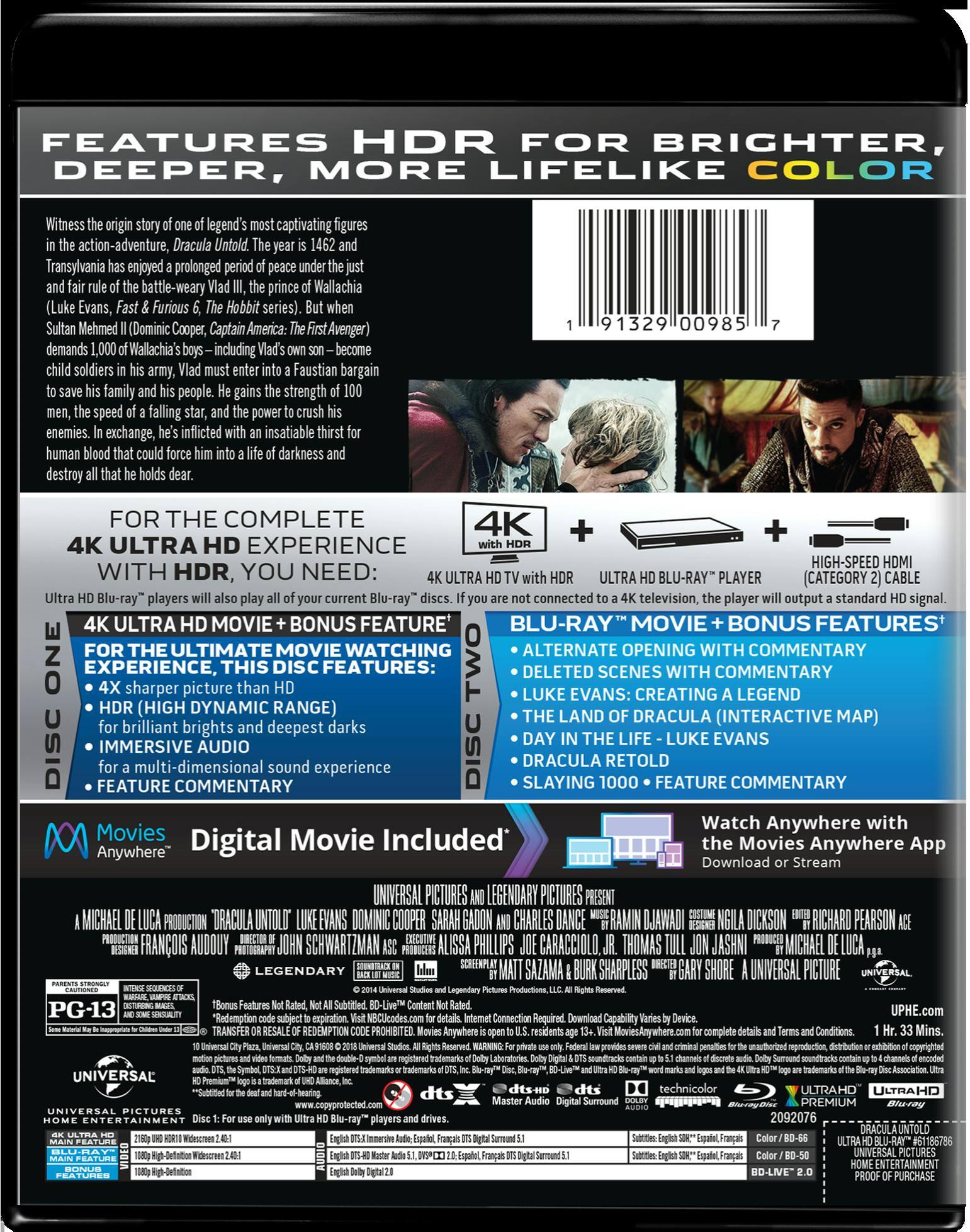 Angle. Dracula Untold   - 4K Blu-Ray.