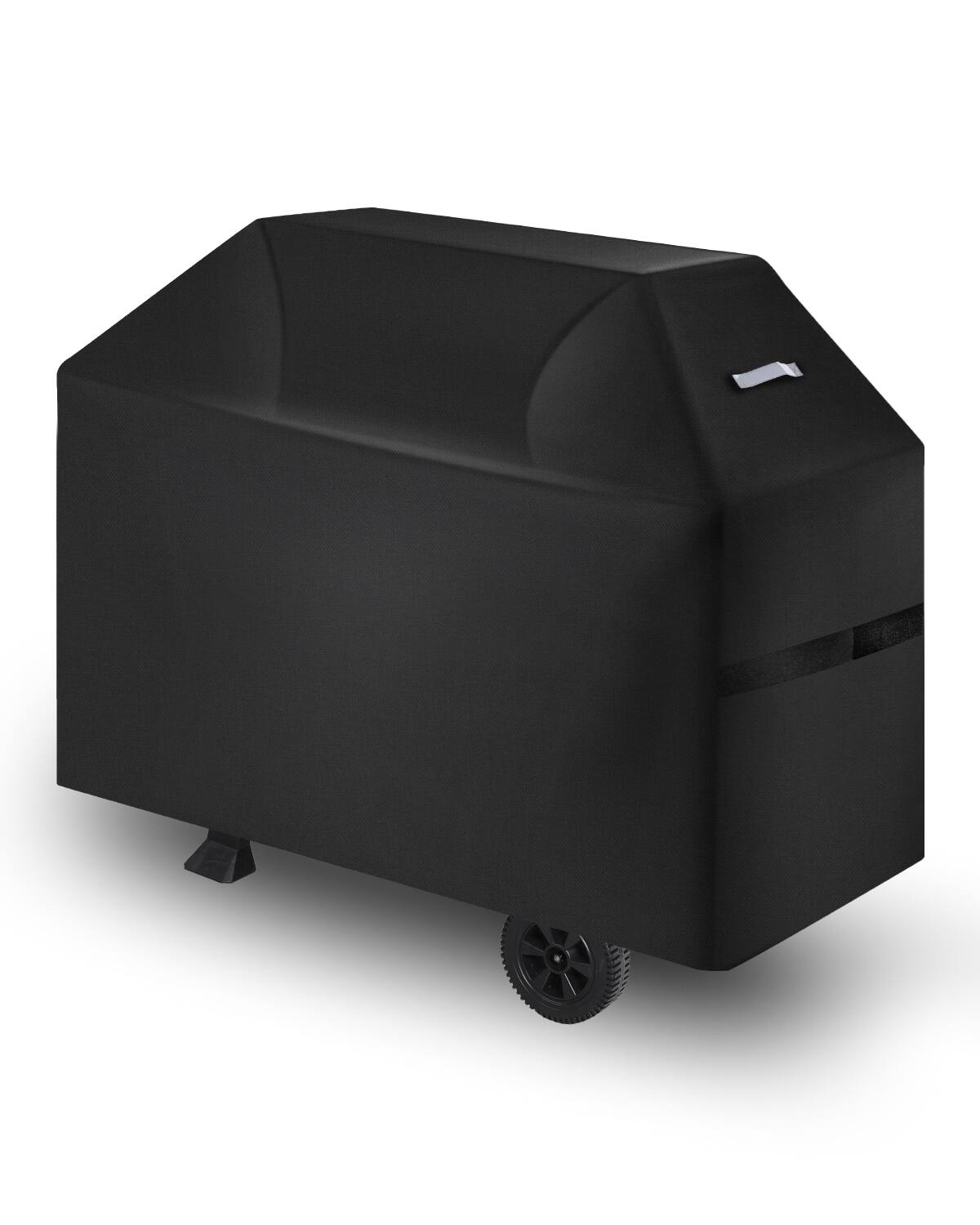 VEVOR - Grill Cover, 52 inch BBQ Covers for Outdoor Grills, Fade Resistant, Weather Resistant Heavy Duty 600D Polyester - Black Fabric, White Reflective Strips